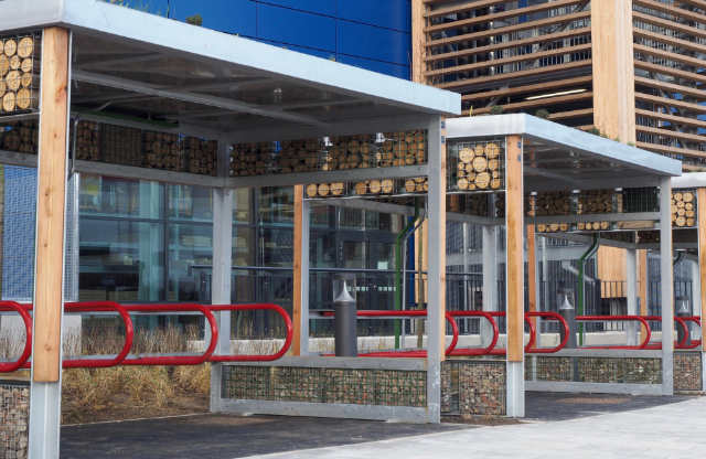 OLYMPUS DIGITAL CAMERA Bike shelter locking bars