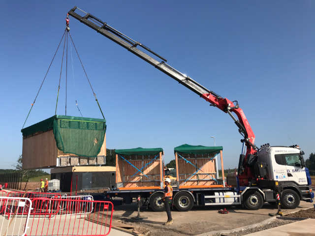 GRS_delivery640 cycle shelter being delivered